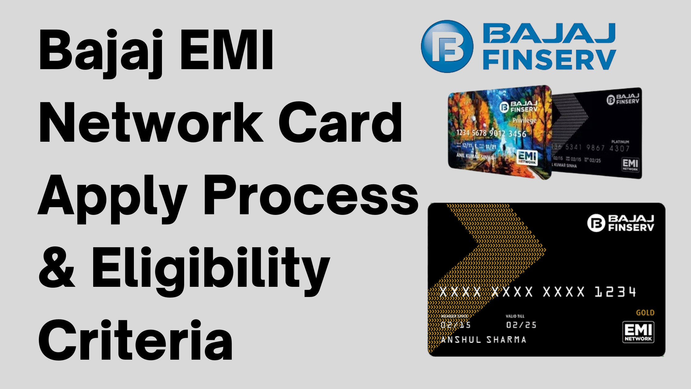Bajaj EMI Network Card Apply Process